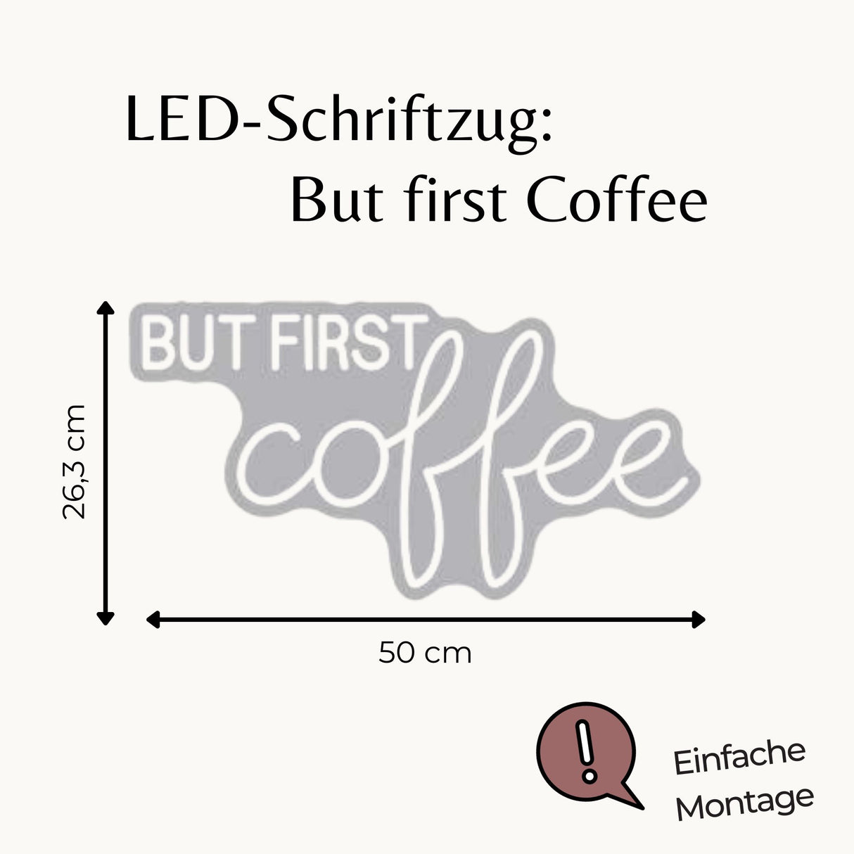 "But first Coffee" - LED Sign