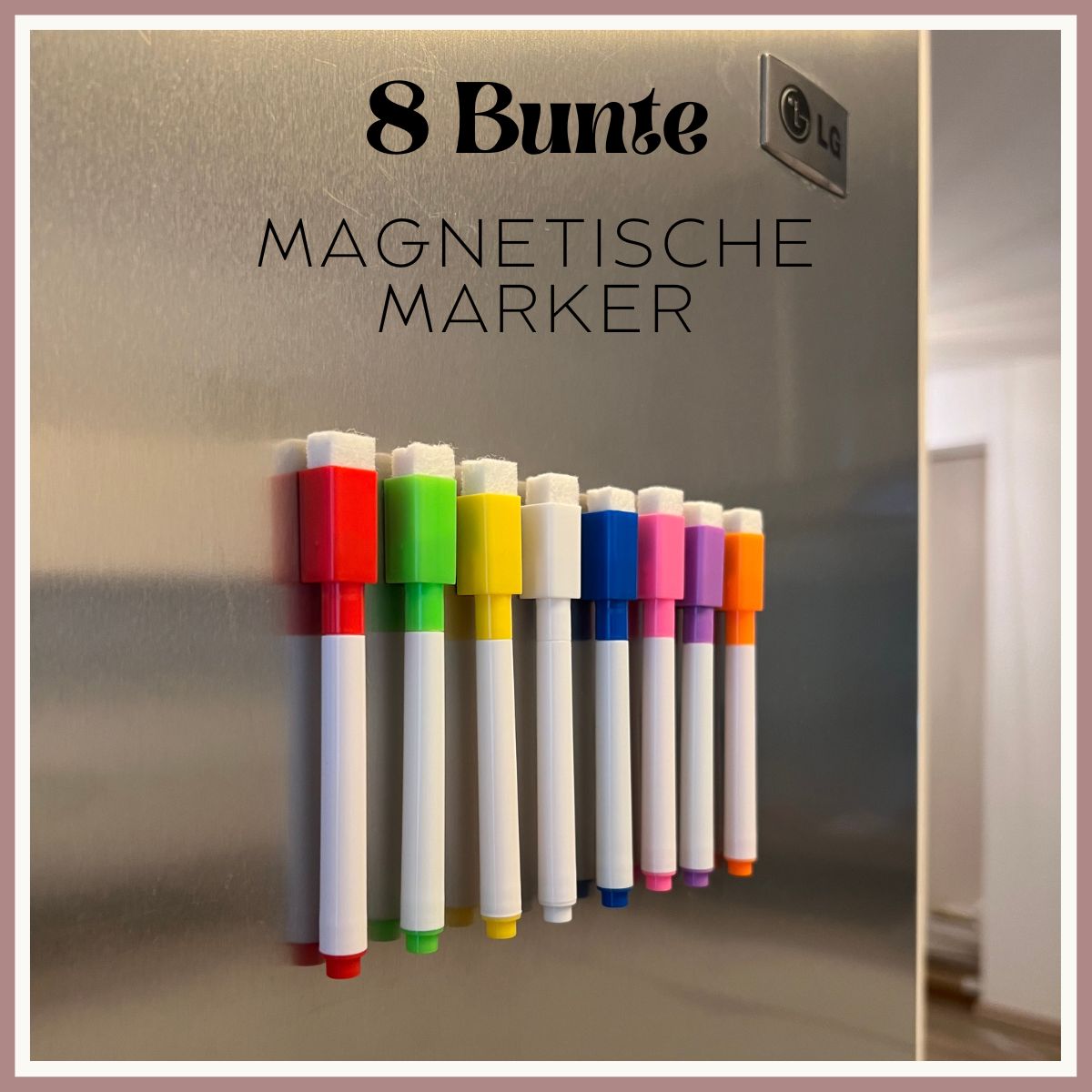 8 magnetische mini Marker für den Kühlschrankplaner