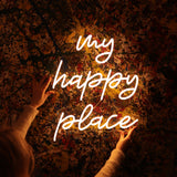 "my happy place"- LED Schriftzug