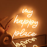 "my happy place"- LED Schriftzug