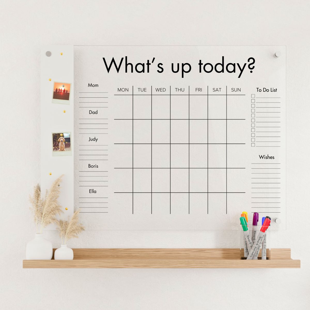 5 Person Family Planner with Magnetic Board