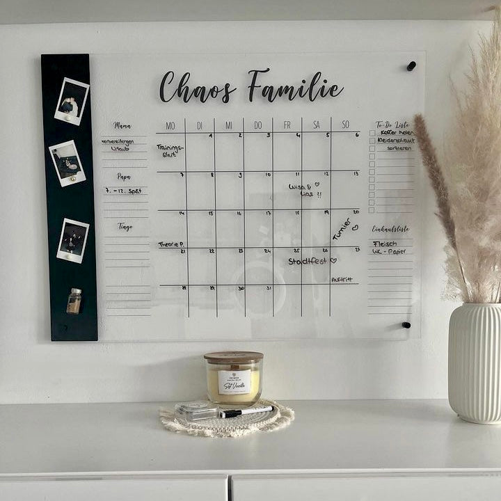 4 Person Family Planner with Magnetic Board